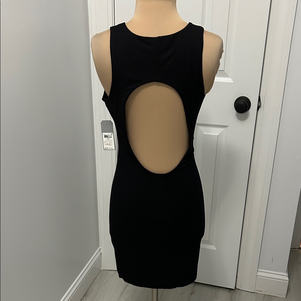 Guess Black Open Back Tank Dress